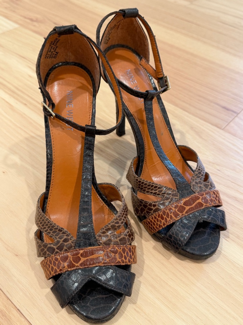Nine West T- Strap Vintage Bohemian Sandals